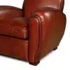 Cognac Leather club chair Gentleman, zoom armrest