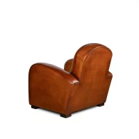 Havana Hemingway leather club chair in 3/4 back view