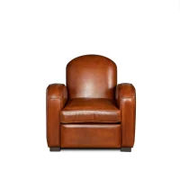 Havana Hemingway leather club chair in front view