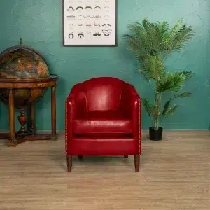 Coco 1929 club chair red (leather chair)