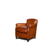 Havana Leather club chair Parisien in 3/4 view