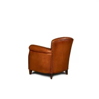 Havana Leather club chair Parisien in 3/4 back view