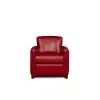 Red Leather club chair Belle Époque in front view
