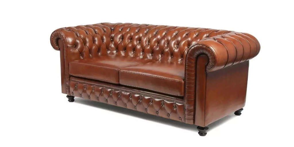 Churchill 2 Seater Chesterfield Sofa, Leather Chesterfield Sofas And Chairs
