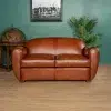 Jules 2 seater leather club sofa bed