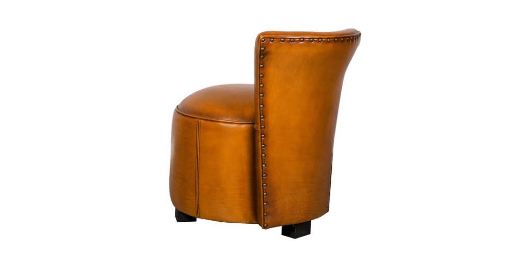 Club Josephine Fireside Chair Full, Brown Leather Fireside Chair