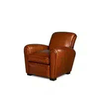 Havana Chaplin leather club chair in 3/4 view