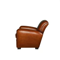 Havana Chaplin leather club chair in side view