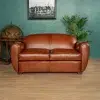 Jules 2 seater leather club sofa