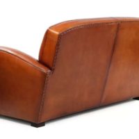Havana Grand Carré 2 seater leather club sofa in 3/4 back view