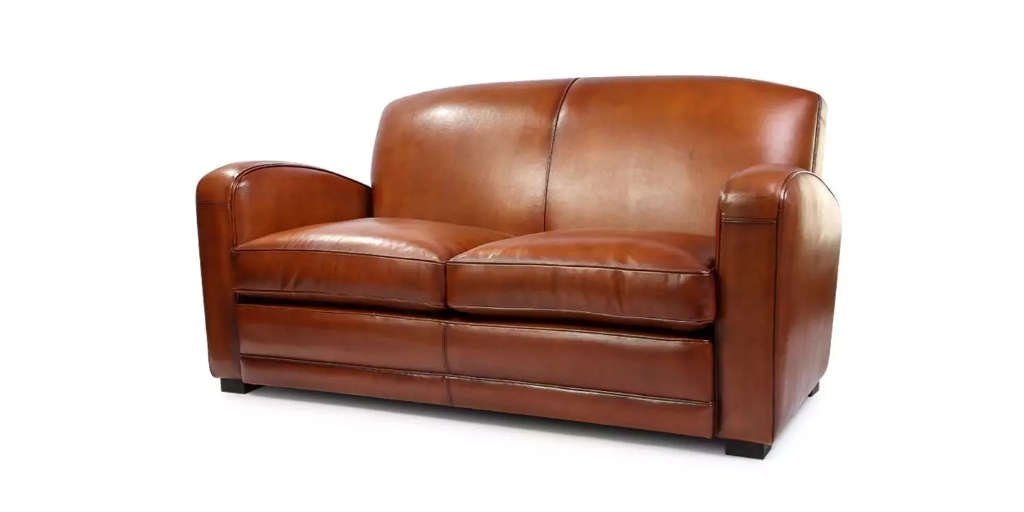 Canapé Club 2 Places Grand Carré En Cuir Monfauteuilclub Com Club 2 Places Grand Carré En Cuir, Leather Club Sofa