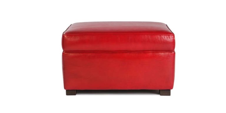 Rectangular footrest red in front view