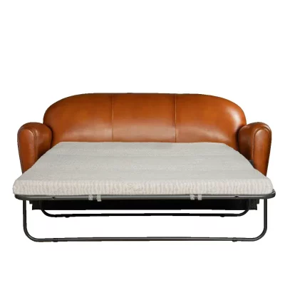 3-Seater Leather Club Sofa Beds