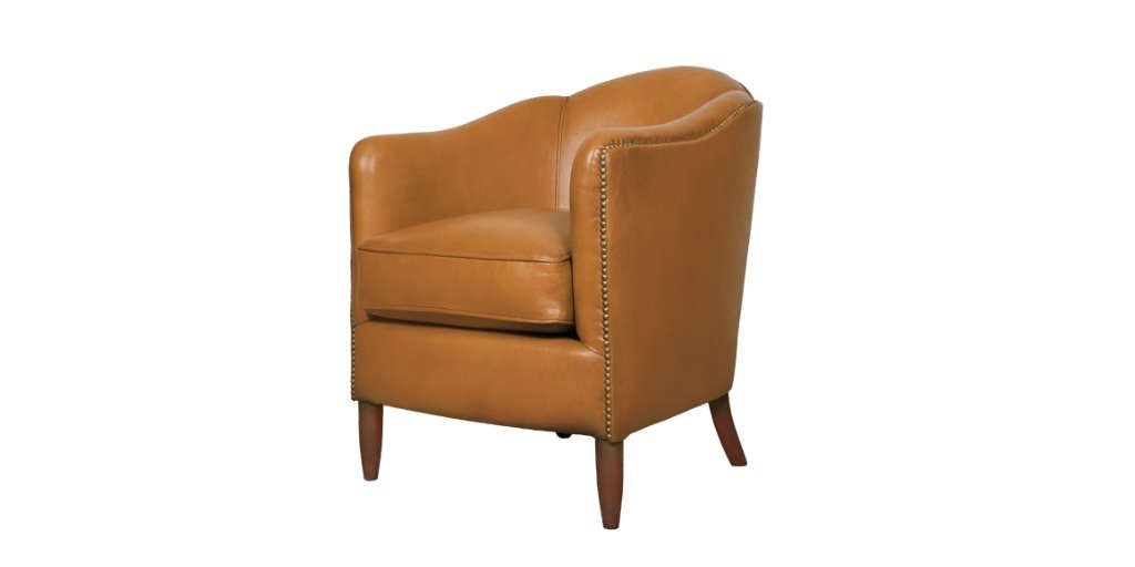 Coco 1929 Leather Club Chair, Distressed Leather Club Chair