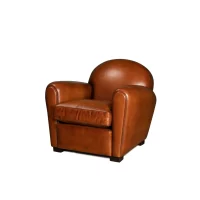 Havana Epicure leather club chair in 3/4 view