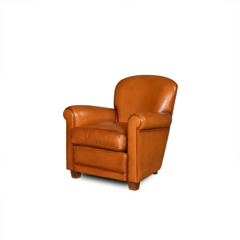 Honey Gaston leather club chair