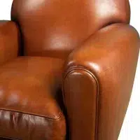 Epicure leather club chair zoom armrest