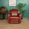 Cognac Grand Moustache leather club chair in situation
