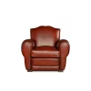 Cognac Grand Moustache leather club chair, in front view