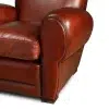 Cognac Grand Moustache leather club chair, zoom armrest