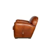 Longchamp havana leather club chair in side view