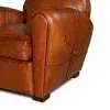 Longchamp havana leather club chair, zoom armrest