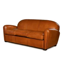 Epicure 3 seater club sofa in honey leather