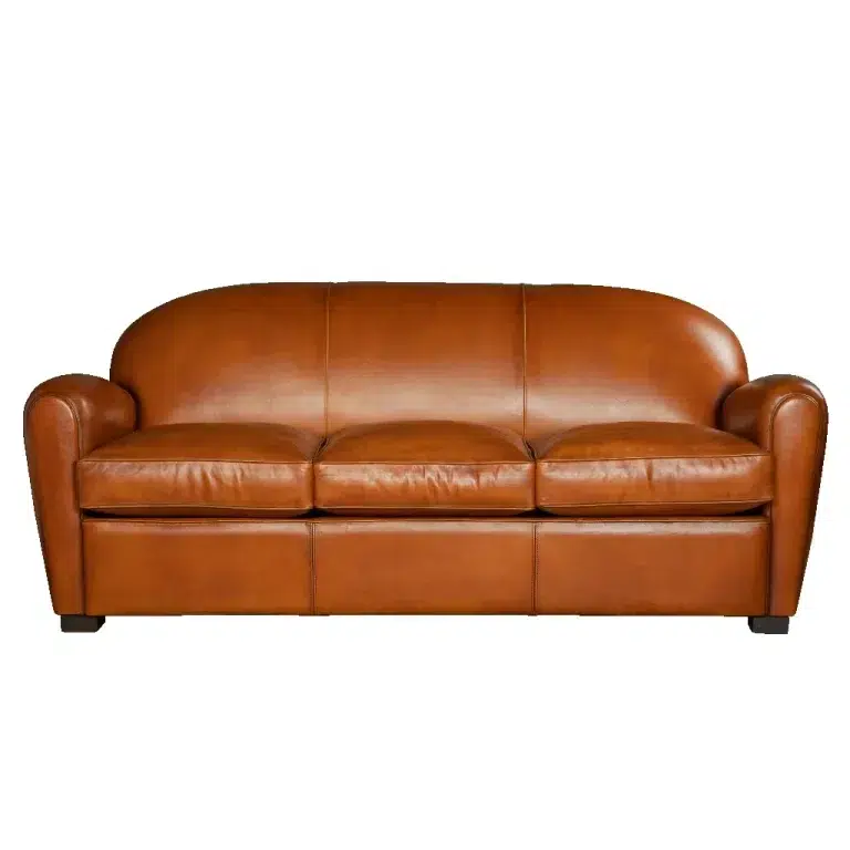Honey Epicure 3 seater club sofa in front view