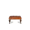 Rectangular Chesterfield footrest havana in front view