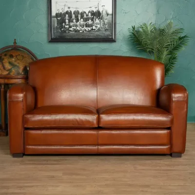 Grand Carré 2 seater Club Sofa havana