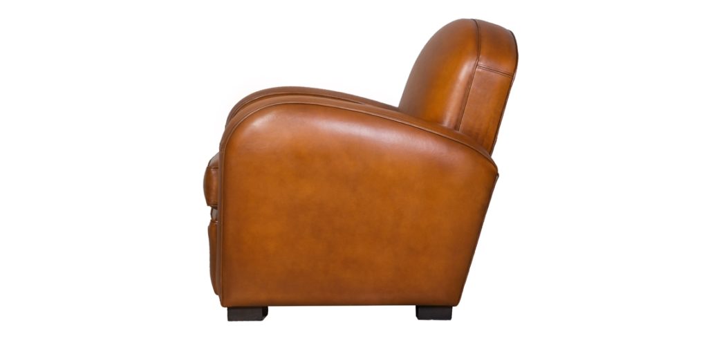 Hemingway, fauteuil, cuir rustique, côté