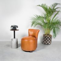 Josephine, club fireside chair in leather